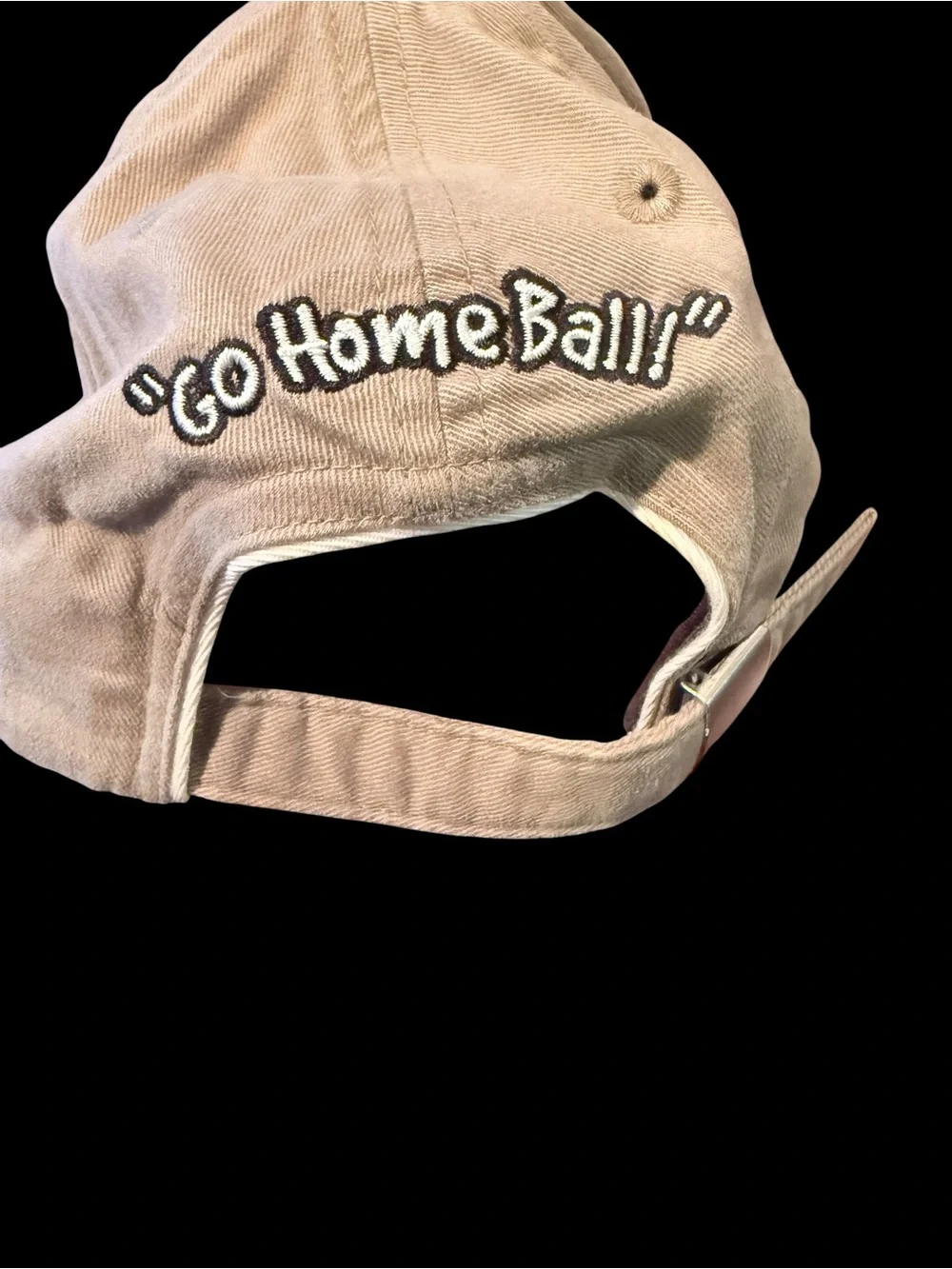 Walt Disney World Donald Duck Go Home Ball Beige Adjustable Baseball Cap Hat